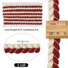 GORGECRAFT 5m Cotton Braid Trim 17mm Wide Red Beige Gold view 2