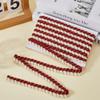 GORGECRAFT 5m Cotton Braid Trim 17mm Wide Red Beige Gold view 3