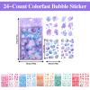 24 Sheets Watercolor Bubble Scrapbooking Stickers view 2