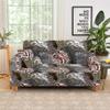 Hixingo Stretch Sofa Cover, 4-Seater, Leopard 3D Pattern, Non-Slip, White view 2