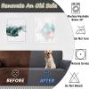 Hixingo Stretch Sofa Cover, 4-Seater, Leopard 3D Pattern, Non-Slip, White view 4