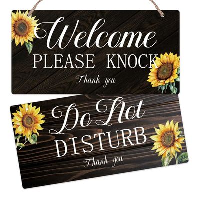SUPERDANT Sunflower PVC Welcome Sign
