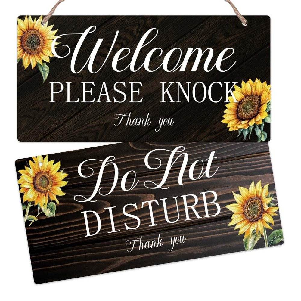 SUPERDANT Sunflower PVC Welcome Sign
