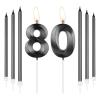 mciskin Obsidian Black 80th Birthday Candle Set view 1