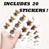 Hobbspring 180 Pcs Highland Cow Stickers 25mm Self-Adhesive view 3