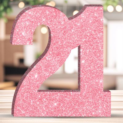 ZHONYEE 20CM Glitter Birthday Number Table Decoration - 21