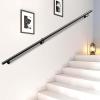 Wall-Mounted Stair Handrail, Galvanized Metal, 80 cm view 1
