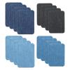 12 Assorted Blue Iron-On Patches view 1