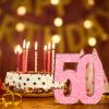 ZHONYEE 20CM Glitter Birthday Number Table Decoration - 50 view 4