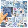 50 PCS Book Stickers - Blue view 3