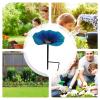 Flower-Shaped Birdbath Stand with Tray for Outdoor Gardens view 4
