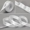 Mr & Mrs Wedding Ribbon, 4.5m x 15mm White Silver Satin Gift Ribbon view 4