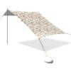 Cute Cartoon White Unicorn Easter Egg Beach Canopy, UPF 50, Easy to Set Up, Sun Shelter with Sandbags for Family Outings, Picnics & Camping view 2