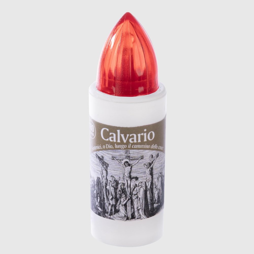 La Briantina Electric Tea Light Calvario White for Grave