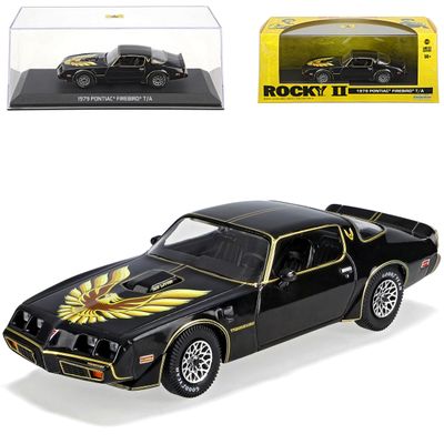 Pontiac Firebird Trans Am T/A Coupe Black, Rocky II/Balboa/Creed 2, 1:43 Greenlight Model with Custom License Plate