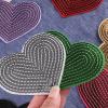 Heart-Shaped Iron-On Patches, Embroidered, 10 Pieces view 2