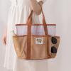 Reusable Fashionable Large Mesh Travel Tote Bag with Multiple Pockets view 2