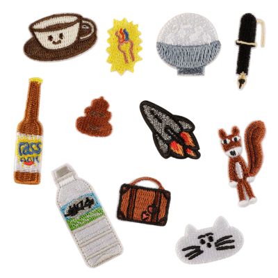 11-Piece Cartoon Animal Embroidered Patches