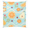 Floral Beach Cabana, UPF 50+, Lightweight Sun Shelter with Sandbags and Sand Shovel, Blue/Orange view 1