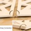 EPYBJYWQ DIY Wood-Plastic Room Divider Panels, Hanging Privacy Screen, 39 x 39 cm, 29 Pieces view 3