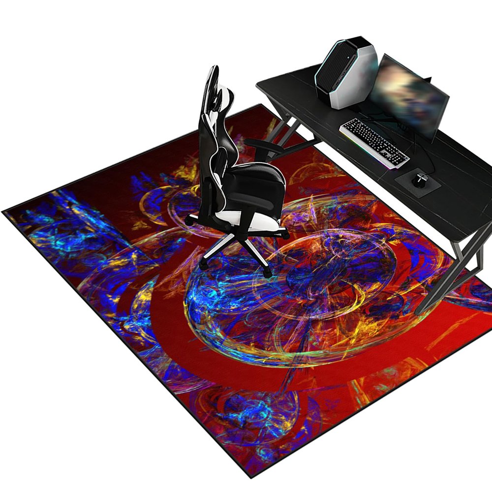 Gaming Floor Protection Mat for Hard Floors and Carpet, Scratch-Resistant, Non-Slip, 200 x 280 cm