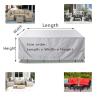 HNBFKD Waterproof Patio Furniture Cover 230 x 230 x 90 cm, 420D Oxford Fabric, Silver view 2