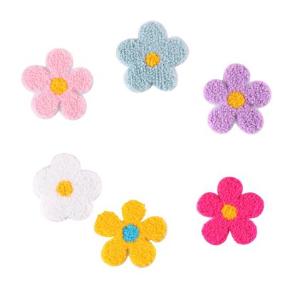 6 Pack Flower Embroidered Patches for Ironing