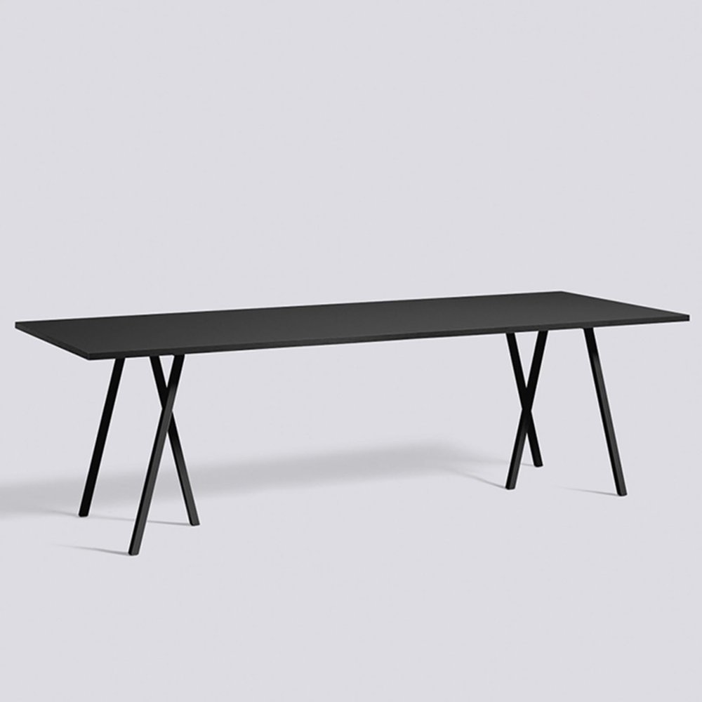 Rectangular Adjustable Conference Table for Meeting Rooms and Training, 140 x 69.8 cm, Black