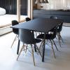 Rectangular Adjustable Conference Table for Meeting Rooms and Training, 140 x 69.8 cm, Black view 2