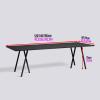 Rectangular Adjustable Conference Table for Meeting Rooms and Training, 140 x 69.8 cm, Black view 3