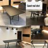 Rectangular Adjustable Conference Table for Meeting Rooms and Training, 140 x 69.8 cm, Black view 4