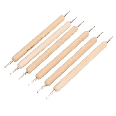 Phefop 6-Piece Wood Embossing Stylus Set