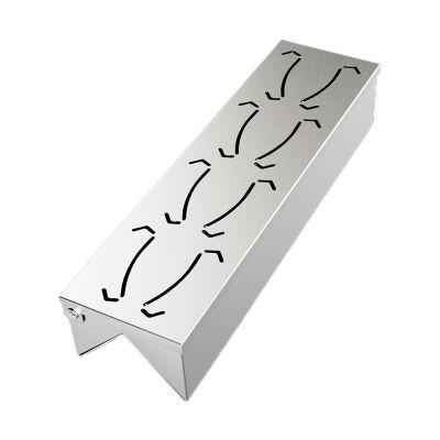 Wood Chip Smoker Box, Stainless Steel Pellet Smoker Box with Hinged Lid