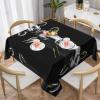 Black and White Cow-Print Tablecloth, Soft, Wrinkle-Resistant, Machine-Washable, 140 cm view 1