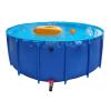 QINGYAN Above-Ground PVC Fish Pond, Water Storage Tank with Frame, Foldable Tarp for Agricultural Irrigation (1.3 x 0.8 m) view 1
