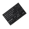 English Replacement Keyboard Stickers, 1 Sheet, Black PVC view 1
