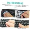 English Replacement Keyboard Stickers, 1 Sheet, Black PVC view 3