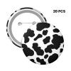 Lightweight Round Cow-Print Pins, Black Spots, 6 cm Diameter view 2