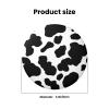 Lightweight Round Cow-Print Pins, Black Spots, 6 cm Diameter view 3