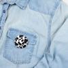 Lightweight Round Cow-Print Pins, Black Spots, 6 cm Diameter view 4