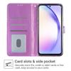 SEHEYA Flip Case for iPhone 16, Glitter PU Leather with Magnetic Diamond Clasp, Stand Function and Card Slots, Purple view 3