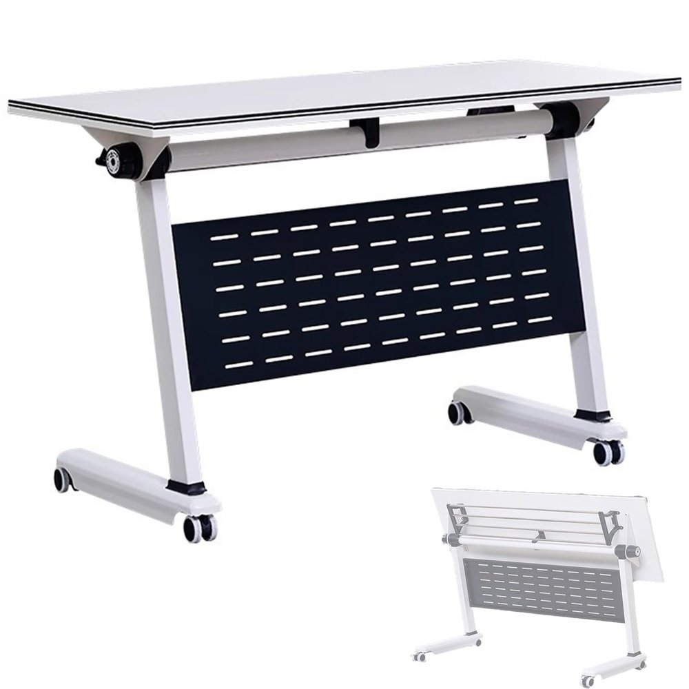 Yqyc Folding Mobile Conference Table with Casters, 55 x 24 x 30 in