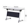 Yqyc Folding Mobile Conference Table with Casters, 55 x 24 x 30 in view 2