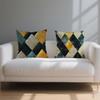 Turquoise Waterproof Linen Cushion Covers, 55 x 55 cm, Set of 2 view 2