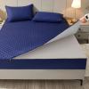 Luxury Breathable Mattress Cover, Customizable Size, Washable Mattress Protector, Blue, 120 x 200 + 25 cm view 1