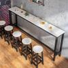 Industrial White Breakfast Bar Table view 1