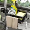 Aluminum Kitchen Sink Faucet Organizer with Detachable Sponge Holder view 3