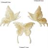CYMMIYT Embroidered Patches, 6-Piece Handmade Mesh Butterfly Patches for Sewing onto DIY Clothing, Hats, Backpacks, Leggings, Hair Clips and Decorative Accessories (Champagne) view 4