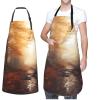 Anceky Autumn Foggy Maple Apron with Pocket, Adjustable, Waterproof, for Women and Men view 1