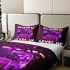 Gamer Game 100% Cotton Bedding Set, 200 x 200 cm, Purple Neon Controller Design view 4